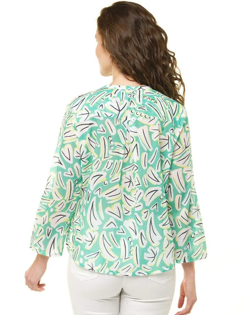 Fashion Blouse imprimé vert clair Chemisiers & Blouses|Hauts