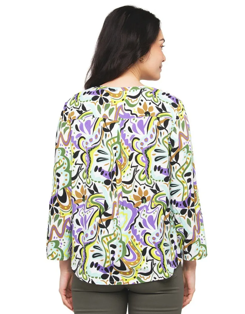 Online Blouse imprimée blanc Chemisiers & Blouses|Hauts