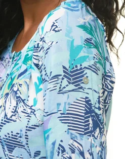 Sale Blouse imprimée bleu Chemisiers & Blouses|Hauts