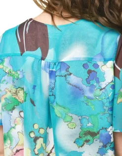 Hot Blouse imprimée bleu Chemisiers & Blouses|Hauts