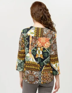 Best Blouse imprimée kaki Chemisiers & Blouses|Hauts