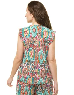 Online Blouse imprimée vert Chemisiers & Blouses|Hauts