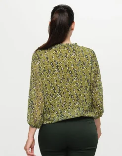 Best Blouse kaki imprimé Chemisiers & Blouses|Hauts