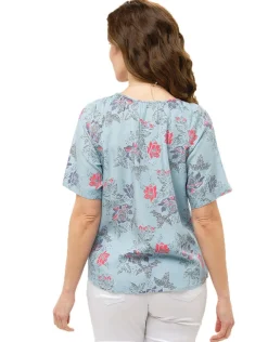 Hot Blouse lyocell bleu ciel Chemisiers & Blouses|Hauts