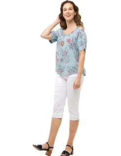 Hot Blouse lyocell bleu ciel Chemisiers & Blouses|Hauts