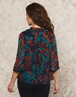 Hot Blouse motif bleu Chemisiers & Blouses|Hauts