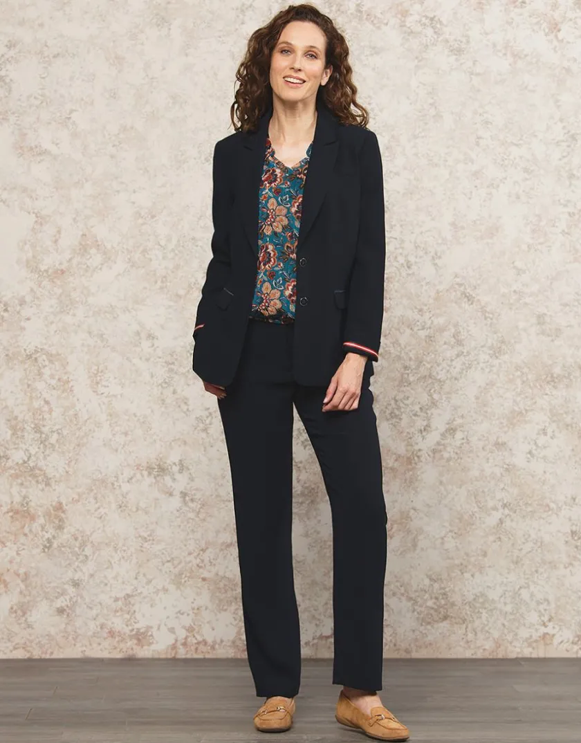 Discount Blouse motif floral bleu Chemisiers & Blouses|Hauts