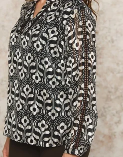 Online Blouse motif noir Chemisiers & Blouses|Hauts