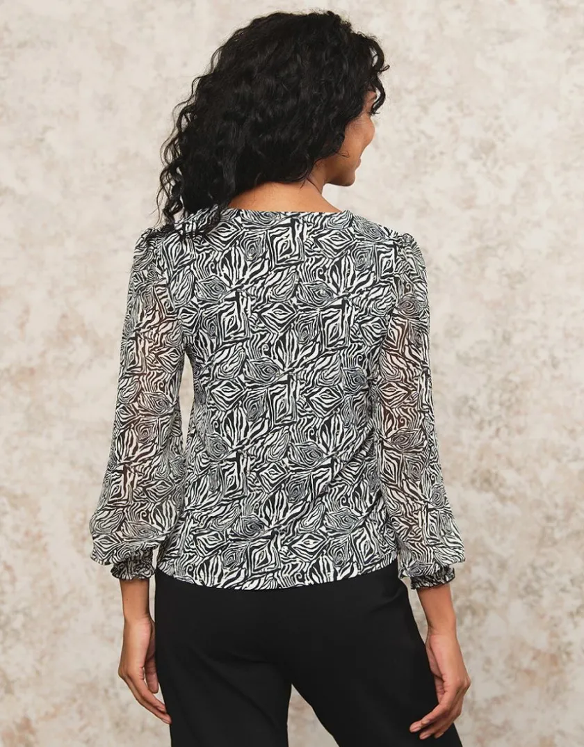 New Blouse motif noir blanc Chemisiers & Blouses|Hauts