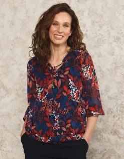 Outlet Blouse orange fluide Chemisiers & Blouses|Hauts