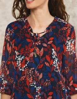 Outlet Blouse orange fluide Chemisiers & Blouses|Hauts