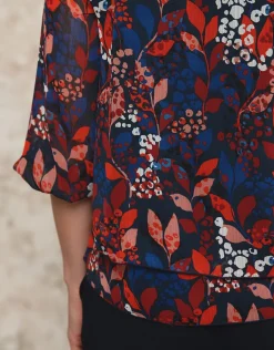 Outlet Blouse orange fluide Chemisiers & Blouses|Hauts