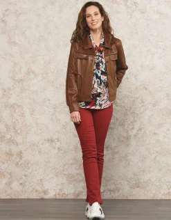 Sale Blouse orange imprimée Chemisiers & Blouses|Hauts