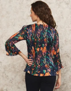 New Blouse orange plissée Chemisiers & Blouses|Hauts