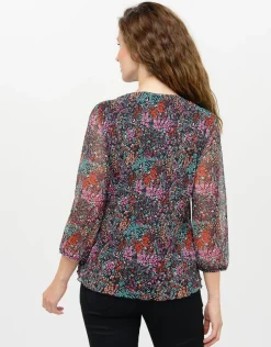 Fashion Blouse plissée imprimée Chemisiers & Blouses|Hauts