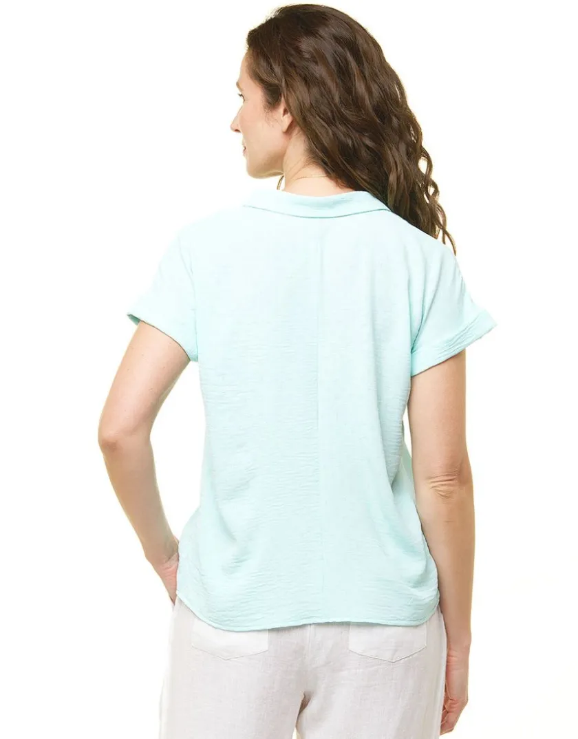 Clearance Blouse polo vert menthe Chemisiers & Blouses|Hauts
