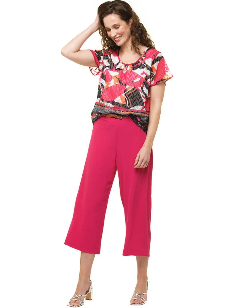Clearance Blouse rose imprimée Chemisiers & Blouses|Hauts