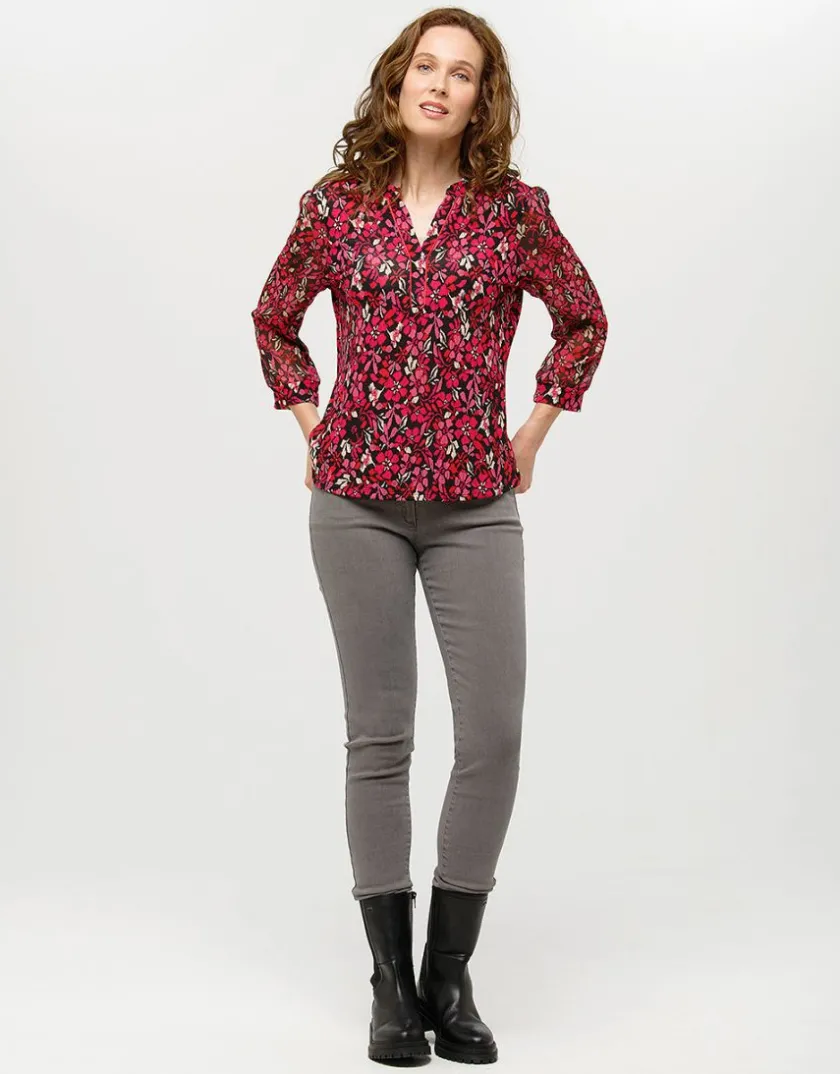 Online Blouse rose imprimée Chemisiers & Blouses|Hauts
