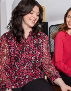 Online Blouse rose imprimée Chemisiers & Blouses|Hauts