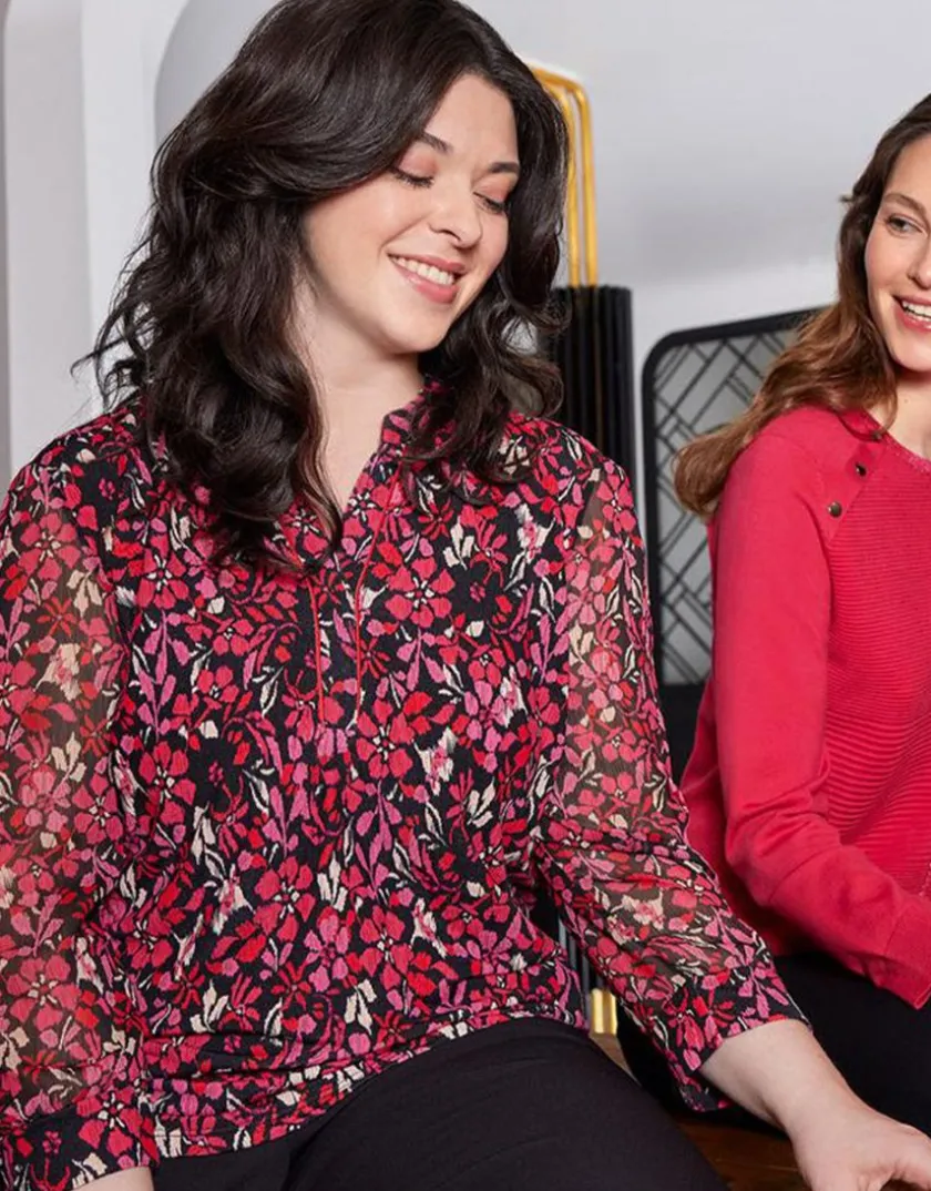 Online Blouse rose imprimée Chemisiers & Blouses|Hauts