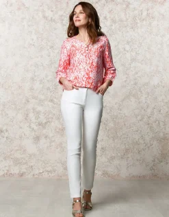 Discount Blouse rouge imprimé Chemisiers & Blouses|Hauts
