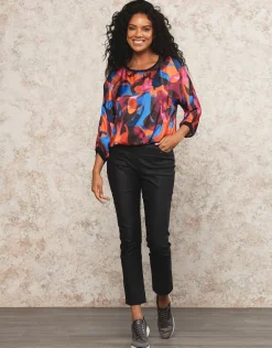 Hot Blouse satin imprimé Chemisiers & Blouses|Hauts