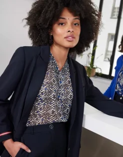 Outlet Blouse V voile imprimé Chemisiers & Blouses|Hauts