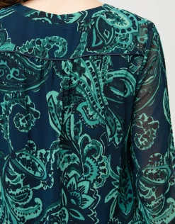 Discount Blouse verte imprimée Chemisiers & Blouses|Hauts