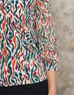 New Blouse verte imprimée Chemisiers & Blouses|Hauts