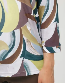 Discount Blouse verte imprimée Chemisiers & Blouses|Hauts
