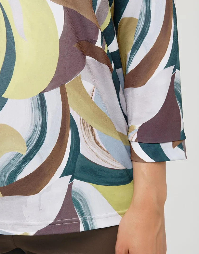 Discount Blouse verte imprimée Chemisiers & Blouses|Hauts