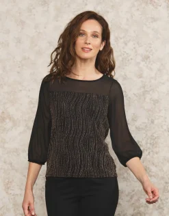 Fashion Blouse voile et bronze Chemisiers & Blouses|Hauts