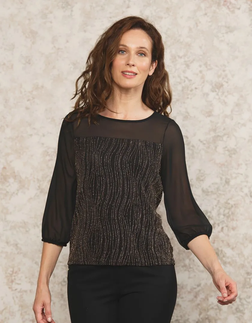 Fashion Blouse voile et bronze Chemisiers & Blouses|Hauts