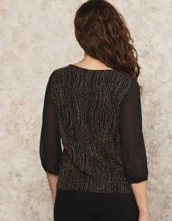 Fashion Blouse voile et bronze Chemisiers & Blouses|Hauts