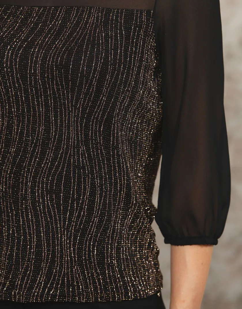 Fashion Blouse voile et bronze Chemisiers & Blouses|Hauts