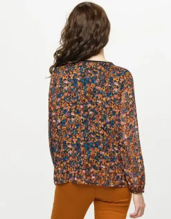 Outlet Blouse voile ocre Chemisiers & Blouses|Hauts