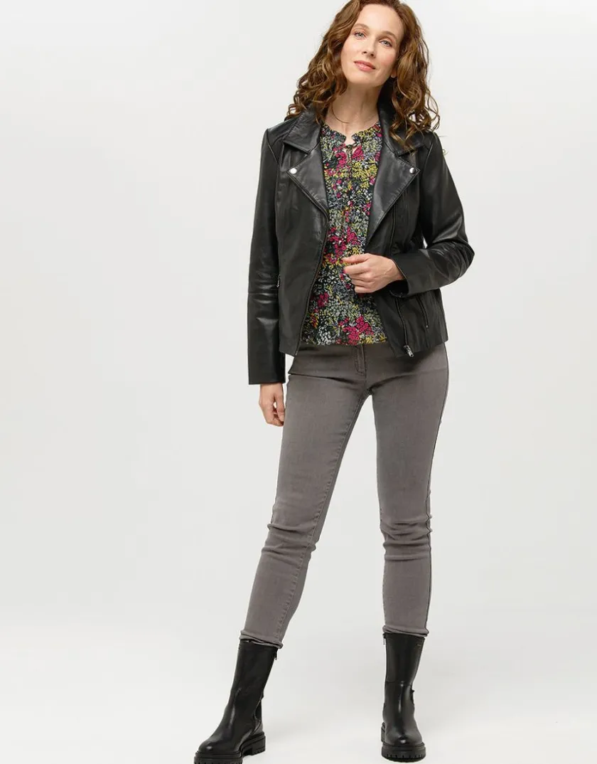 Discount Blouse voile vert fleuri Chemisiers & Blouses|Hauts
