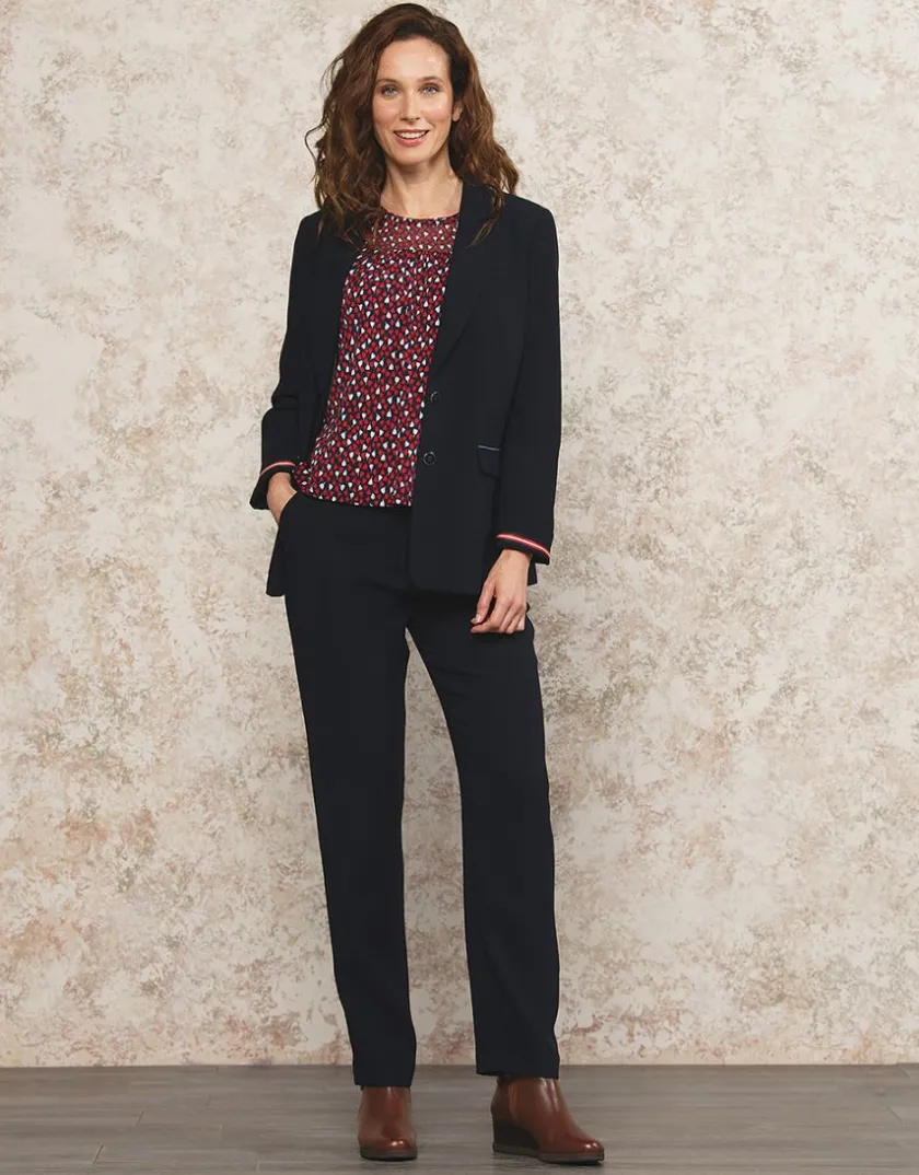 Online Blouse volant noir motif Chemisiers & Blouses|Hauts