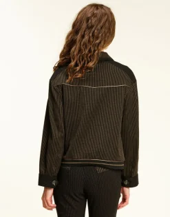 Sale Blouson chic noir, bronze Habillées|Vestes