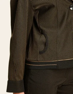 Sale Blouson chic noir, bronze Habillées|Vestes