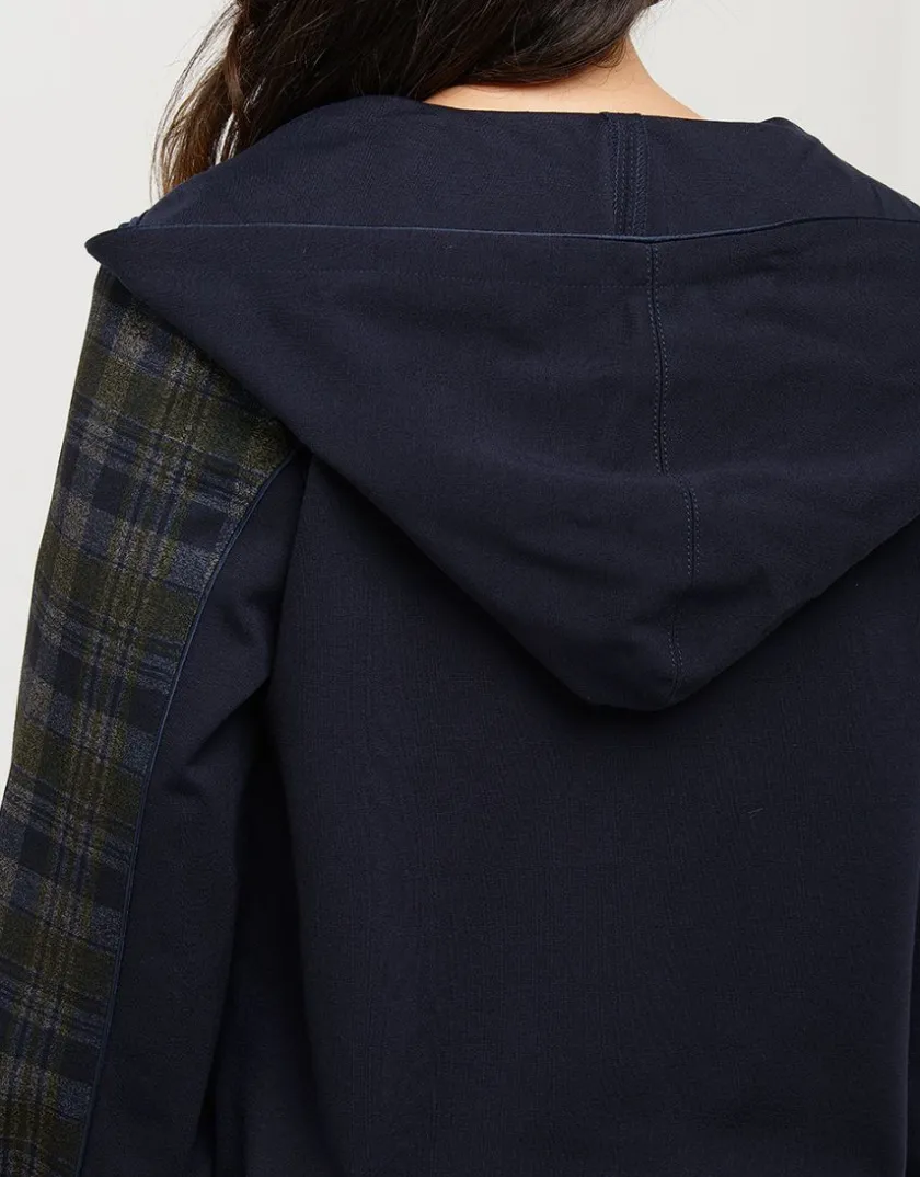 Clearance Blouson marine écossais Casual|Vestes
