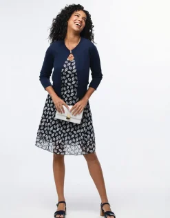 Sale Boléro en maille marine Gilets|Pulls