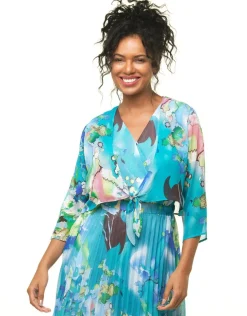 Online Boléro imprimé bleu Chemisiers & Blouses|Hauts