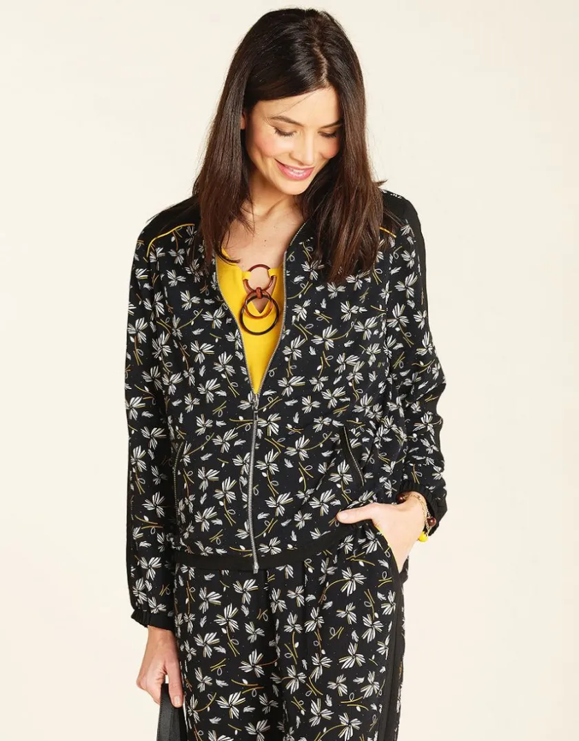 Clearance Bombers imprimé noir Casual|Vestes