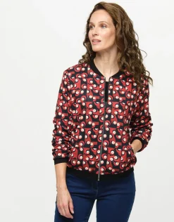 Fashion Bombers imprimé rouge Casual|Vestes