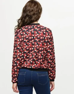 Fashion Bombers imprimé rouge Casual|Vestes