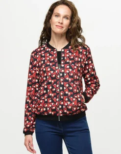 Fashion Bombers imprimé rouge Casual|Vestes