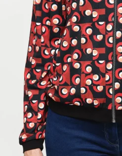 Fashion Bombers imprimé rouge Casual|Vestes