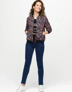 Sale Bombers noir feuillage Casual|Vestes