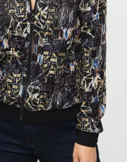 New Bombers résille imprimé Casual|Vestes